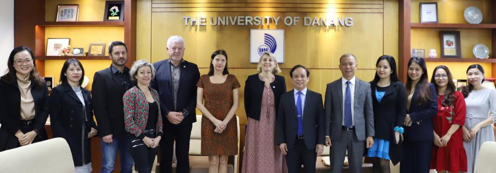 Giám đốc Đại học Đà Nẵng tiếp và làm việc với Đoàn công tác Đại học Côte d’Azur, Cộng hòa Pháp